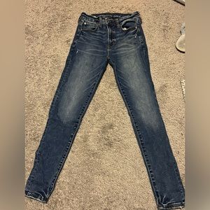 American Eagle medium wash next level stretch hi-rise Jeggings